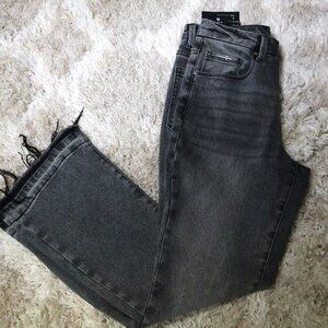 Insane Gene Oene Womens High Rise Crop Boot Jeans Size 5 26W Gray Wash NWT $110